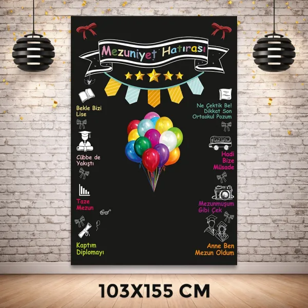 Ortaokul Mezuniyet Hatıra Afişi (103x155 cm)