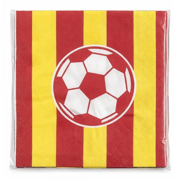 Sarı Kırmızı Futbol Temalı Peçete (20 adet)