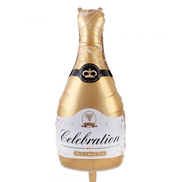 Şampanya Şişesi Gold Folyo Balon (80x43 cm)