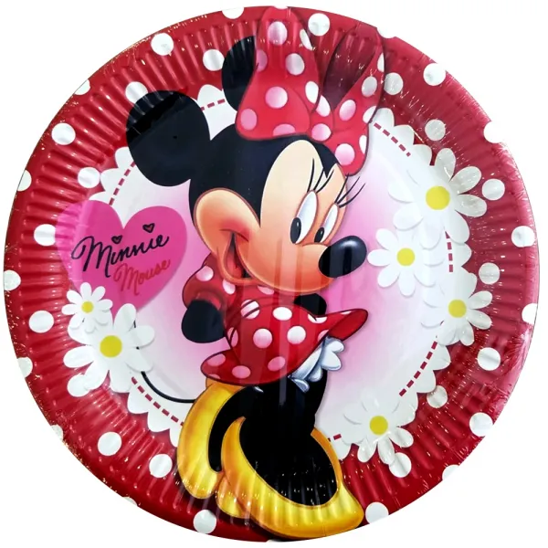 Minnie Mouse Karton Tabak Kırmızı (8 Adet)