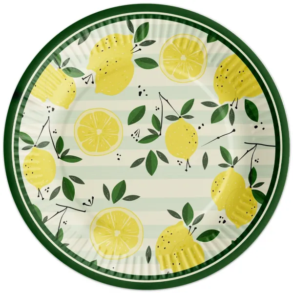 Limon Temalı Tabak 8 adet