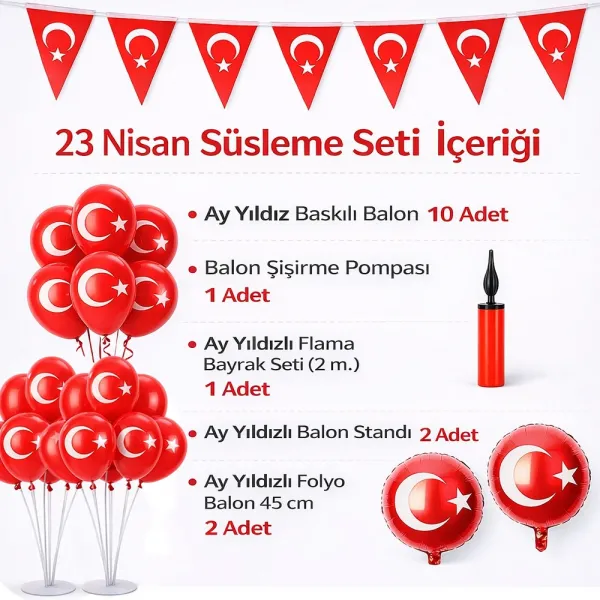 23 Nisan Sınıf Balon Süsleme Seti