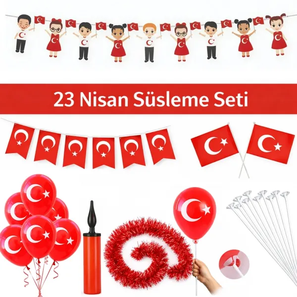 23 Nisan Evde Okulda Süsleme Seti