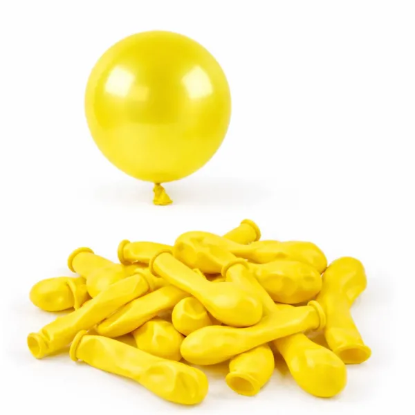 5 inch Mini Sarı Metalik Balon (10 Adet)
