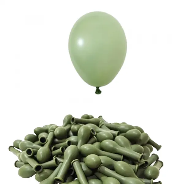 5 İnch Mini Küf Yeşili Pastel Balon (10 Adet)