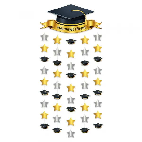 Mezuniyet Duvar ve Kapı Fon Süs (47x140 cm)