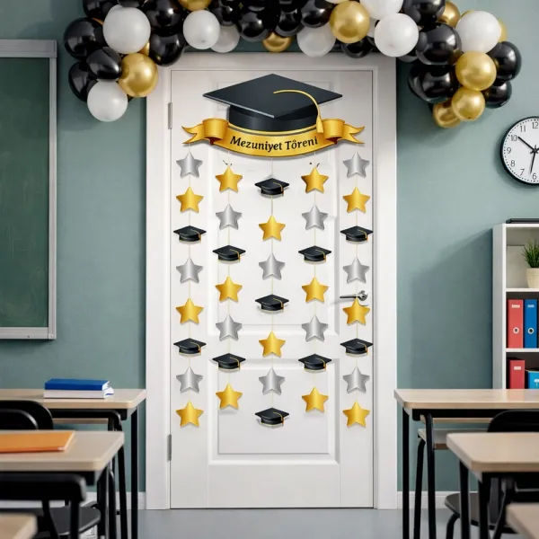 Mezuniyet Duvar ve Kapı Fon Süs (47x140 cm)