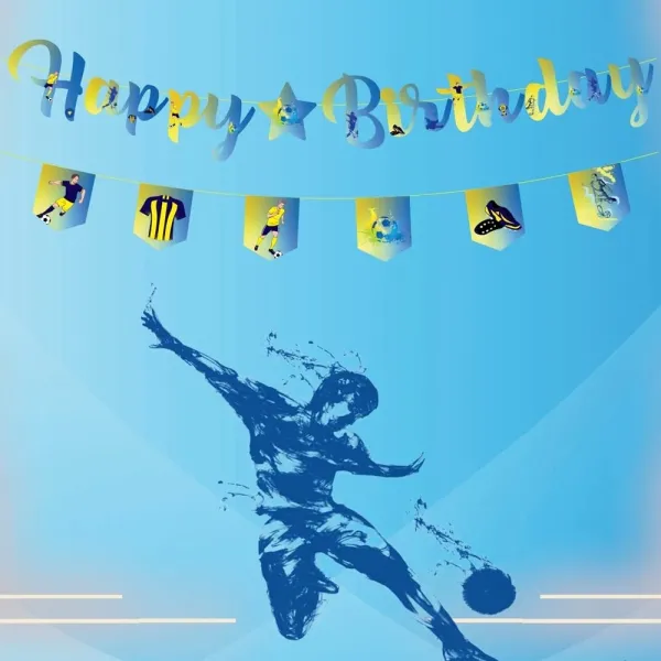 Sarı Lacivert Taraftar Dekor Süs Seti