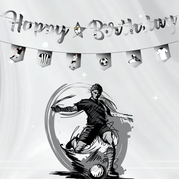 Siyah Beyaz Taraftar Dekor Süs Seti