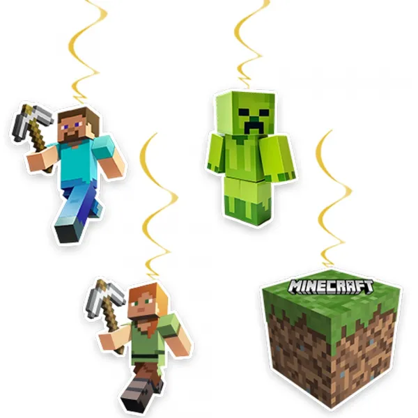 Minecraft Asmalı Tavan Süsü (4 Adet)