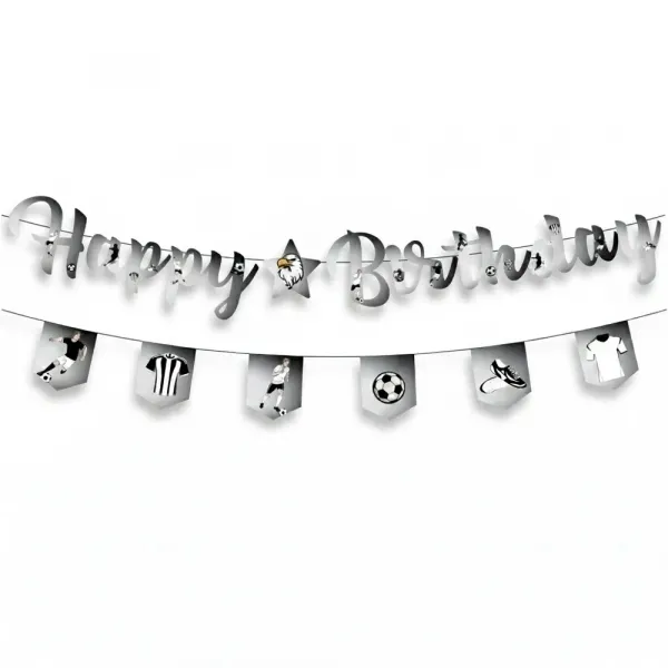 Siyah Beyaz Taraftar Dekor Süs Seti