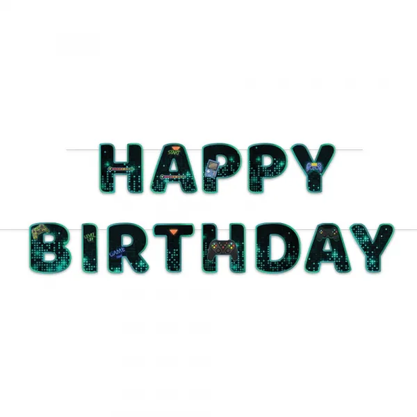 Oyun Konsolu Happy Birthday Yazısı (170 cm)