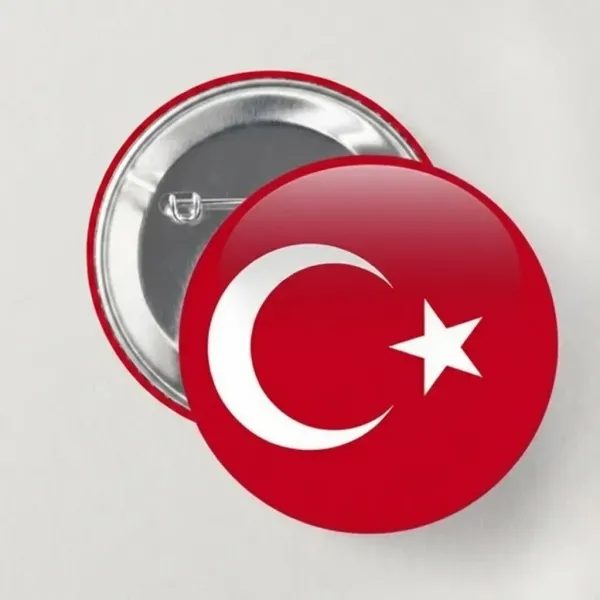Ay Yıldız Türk Bayrağı Rozet (1 Adet)