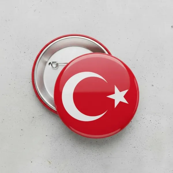 Ay Yıldız Türk Bayrağı Rozet (1 Adet)