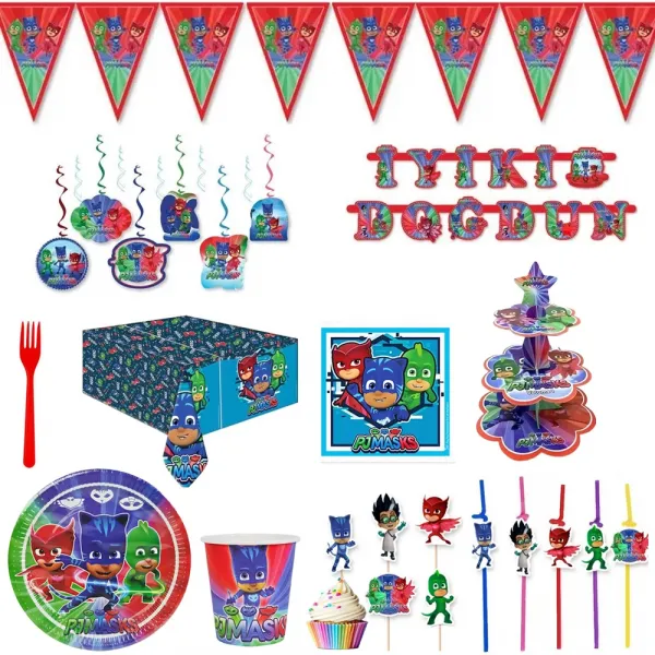 Pijamaskeliler 16 Kişilik FULL Parti Seti