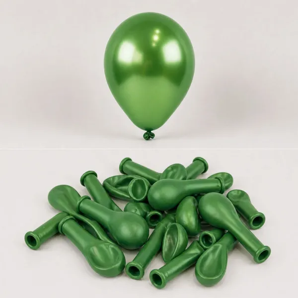 5 inch Mini Yeşil Metalik Balon (10 Adet)