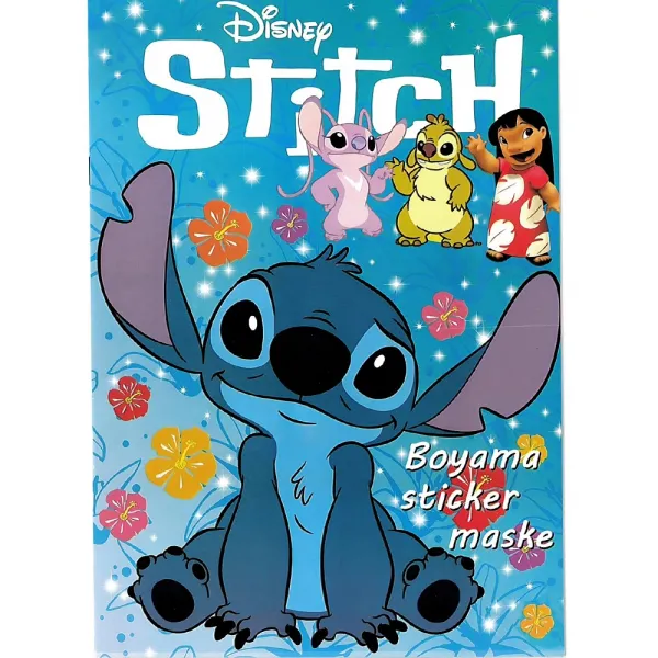 16 Sayfa Lilo ve Stitch Boyama Kitabı Stickerlı 1 Adet
