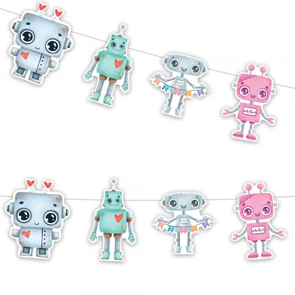 Robot Temalı Dekoratif Süs (130x17 cm)