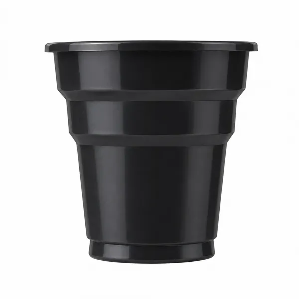 Siyah Plastik Lüks Bardak (25 Adet)
