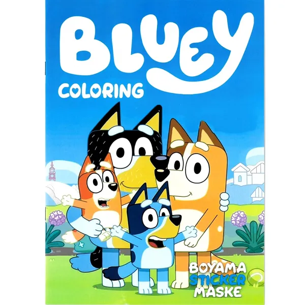 16 Sayfa Bluey Boyama Kitabı Stickerlı 1 Adet