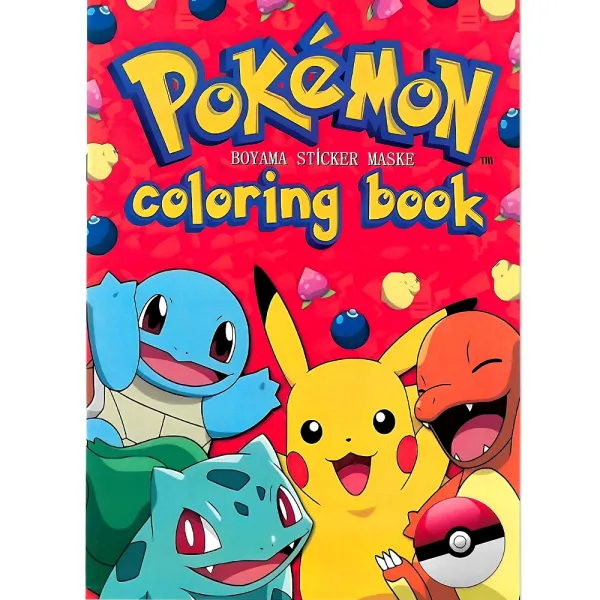 16 Sayfa Pokemon Boyama Kitabı Stickerlı 1 Adet