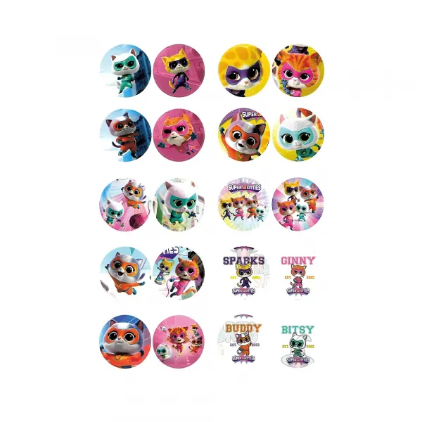 16 Sayfa Süper Kitties Boyama Kitabı Stickerlı 1 Adet
