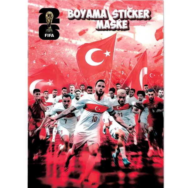 16 Sayfa Milli Takım Boyama Kitabı Stickerlı 1 Adet