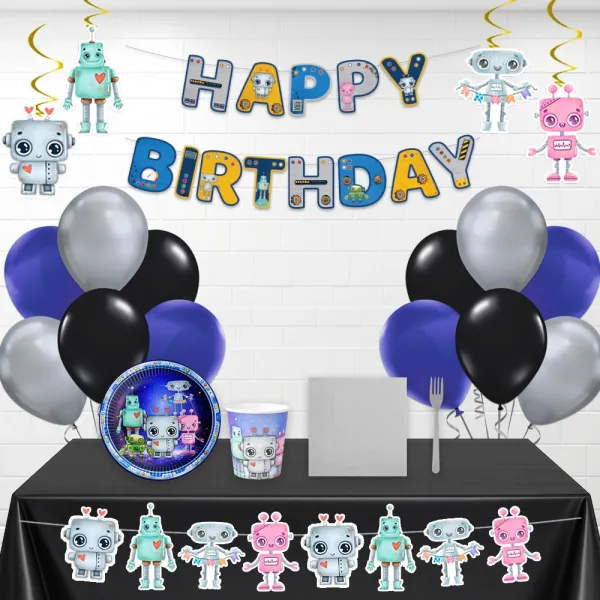 Robot Temalı Konsept Parti Seti (16 Kişilik)