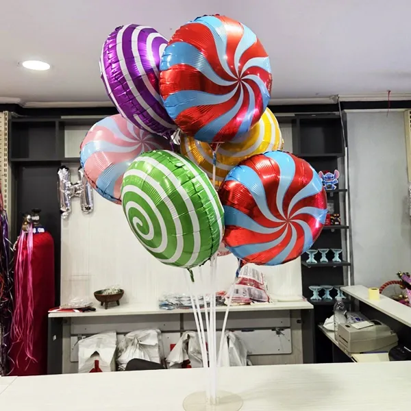 7li Şeker Folyo Balon + Balon Standı Set