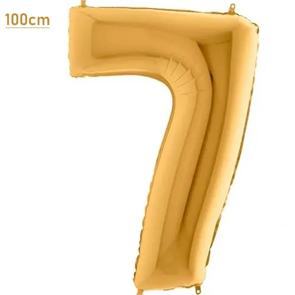7 Rakam Folyo Balon - Gold - 100 cm (40 inch)