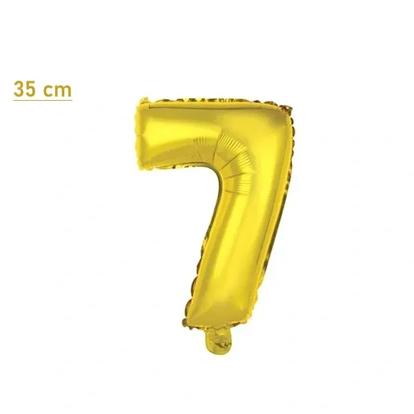7 Rakam Folyo Balon - Gold – (35 cm - 16 inch)