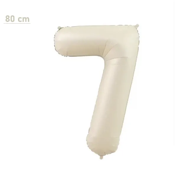 7 Rakam Folyo Balon – Krem – 80 cm (34 inch)