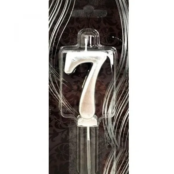 7 Rakam Mum Gümüş