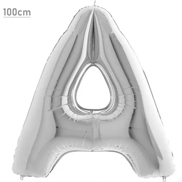 A Harf Folyo Balon – Gümüş – 100 cm (40 inch)