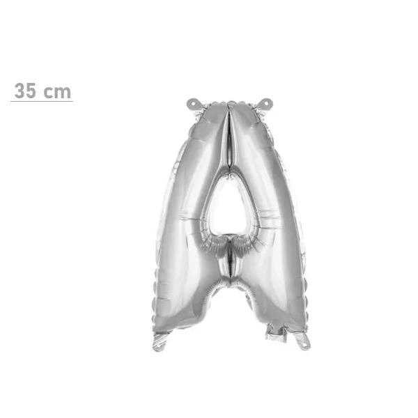 A Harf Folyo Balon – Gümüş – (35 cm - 16 inch)