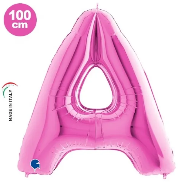 A Harf Folyo Balon – Pembe – 100 cm (40 inch)
