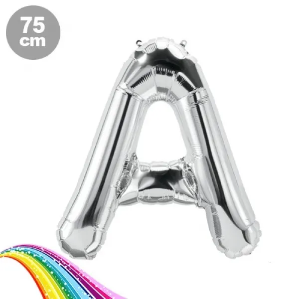 A - Harfi Folyo Balon Gümüş (75 cm)