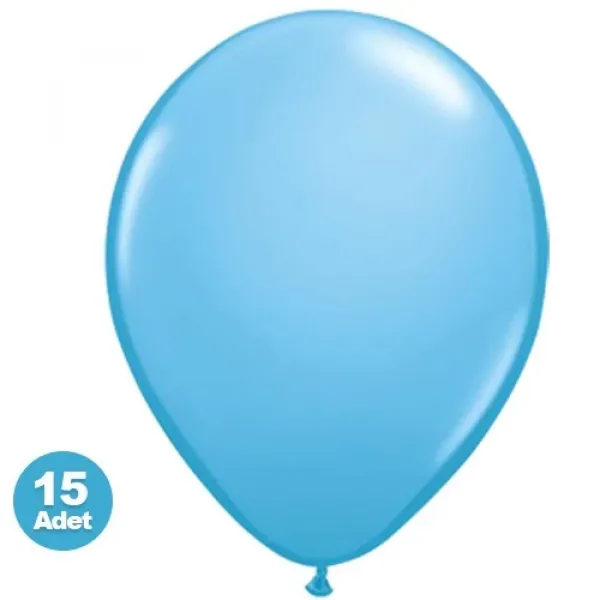 Açık Mavi Balon 15 Adet