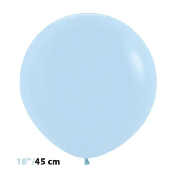 Açık Mavi Makaron Balon (18 inch / 45 cm)