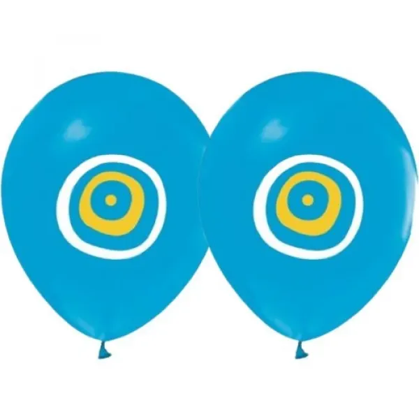 Açık Mavi Nazar Boncuklu Balon (10 adet)