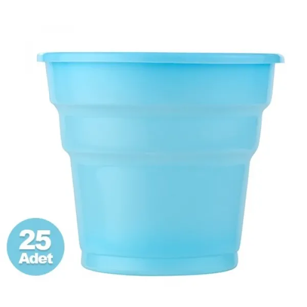 Açık Mavi Plastik Bardak Lüks (25 adet)