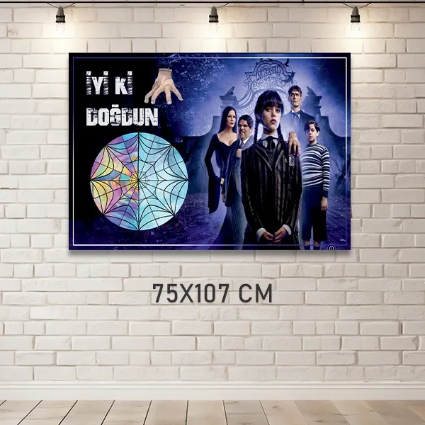 Adams Ailesi Doğum Günü Parti Afişi (75x107 cm)