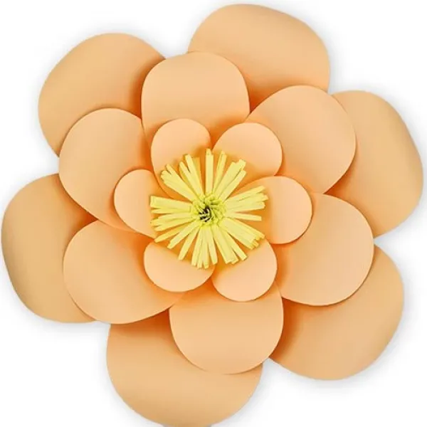 Altın Sarısı Kağıt Çiçek 1 Adet (30 cm)