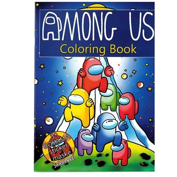 16 Sayfa Among Us Boyama Kitabı Stickerlı 1 Adet