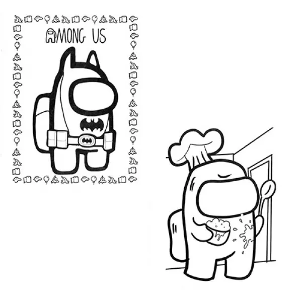 16 Sayfa Among Us Boyama Kitabı Stickerlı 1 Adet