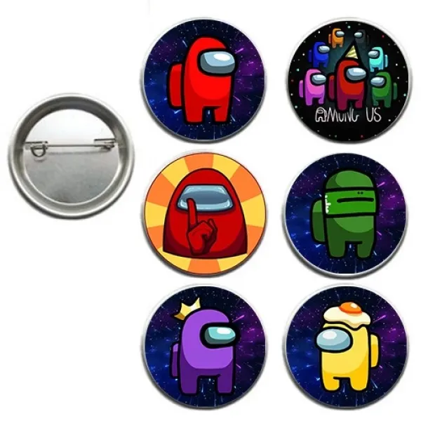 Among Us Hediyelik Parti Rozeti (6 adet)