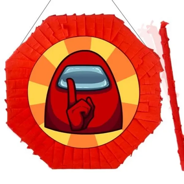 Among Us Pinyata Kırmızı 42 cm + Sopası