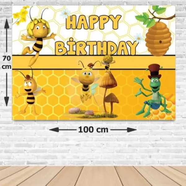 Arı Maya Doğum Günü Afişi 70*100 cm