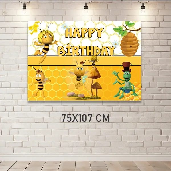 Arı Maya Doğum Günü Afişi (75x107 cm)