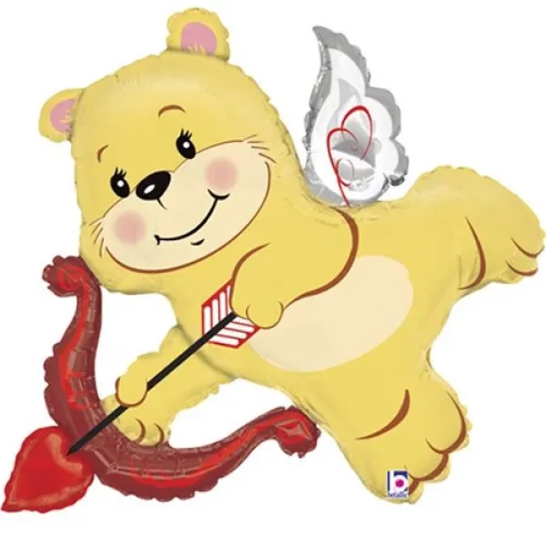 Aşk Meleği Ok Atan Ayı ITALYAN Folyo Balon 107 cm